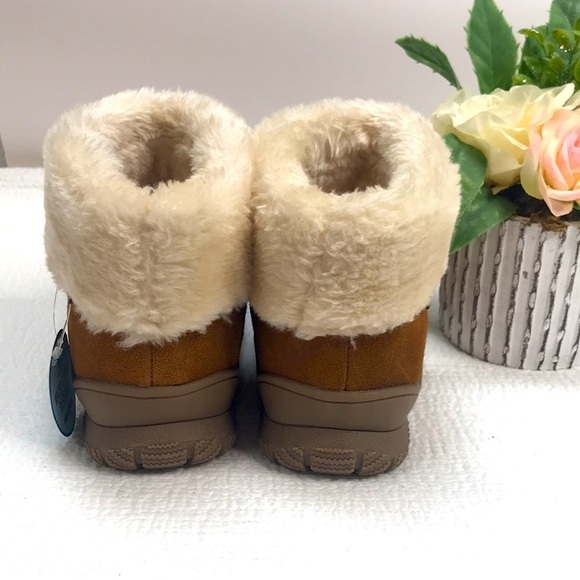 NWT Minnetonka Fur Trim Suede Leather Boots Size 7 - Picture 6 of 9